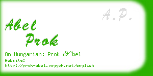 abel prok business card